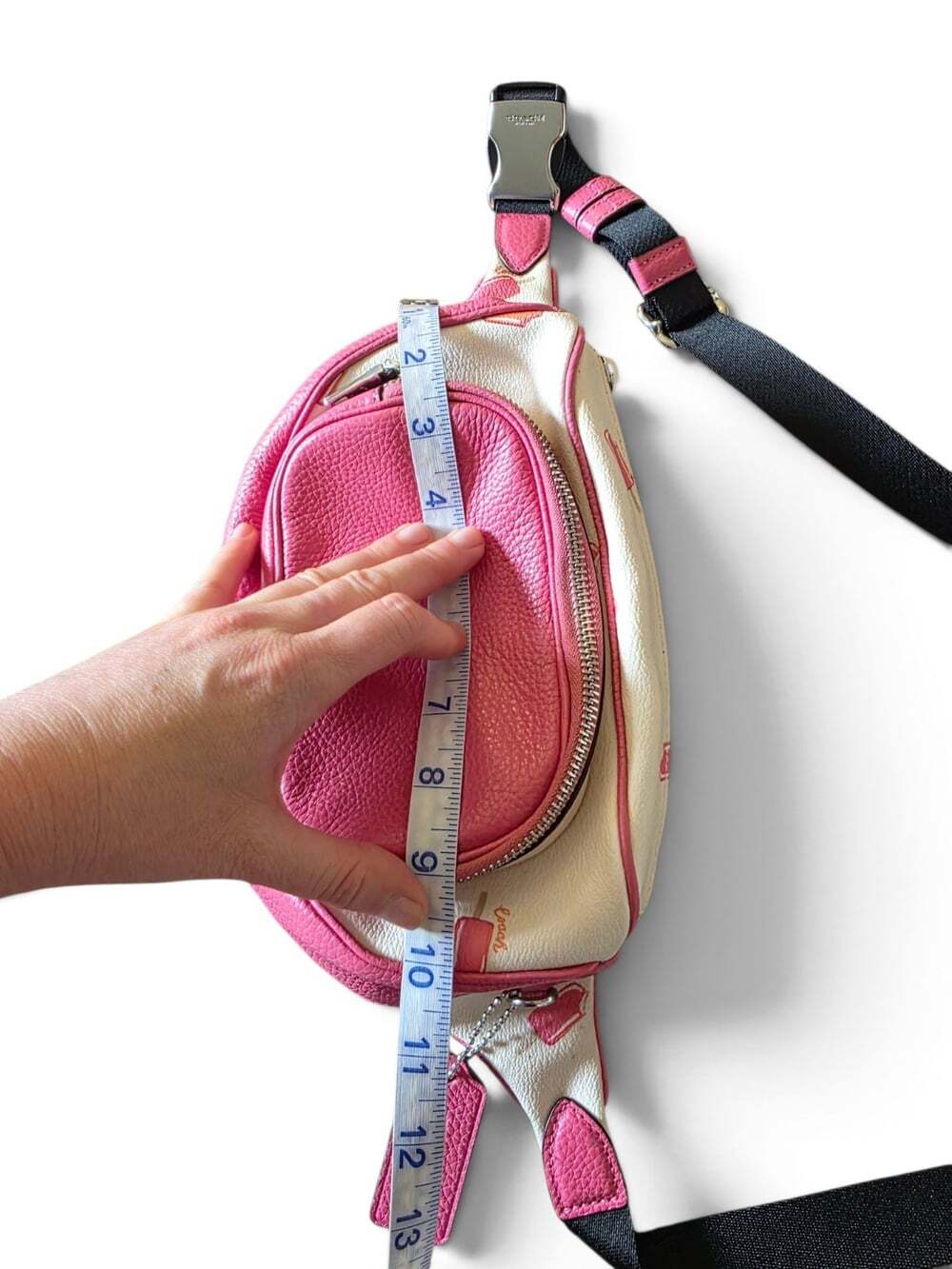 Coach C4276 Court Belt Bag Popsicle Print Pink Chalk Multi Leather Fanny Pack - Picture 14 of 16